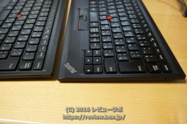 ThinkPad トラックポイント・キーボード Bluetooth接続版、USB接続版の比較